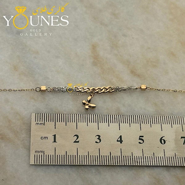 دستبند تمام طلا کارتیر پروانه ای